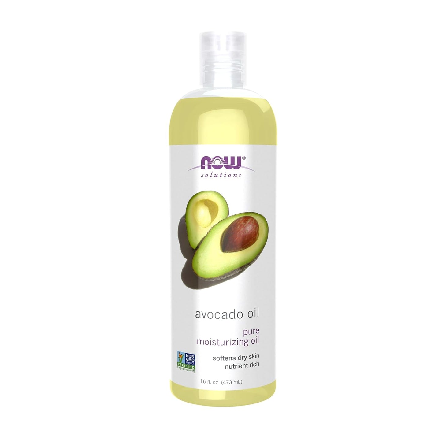 Solutions, Avocado Oil, 100% Pure Moisturizing Oil, Nutrient Rich and Hydrating, 16-Ounce