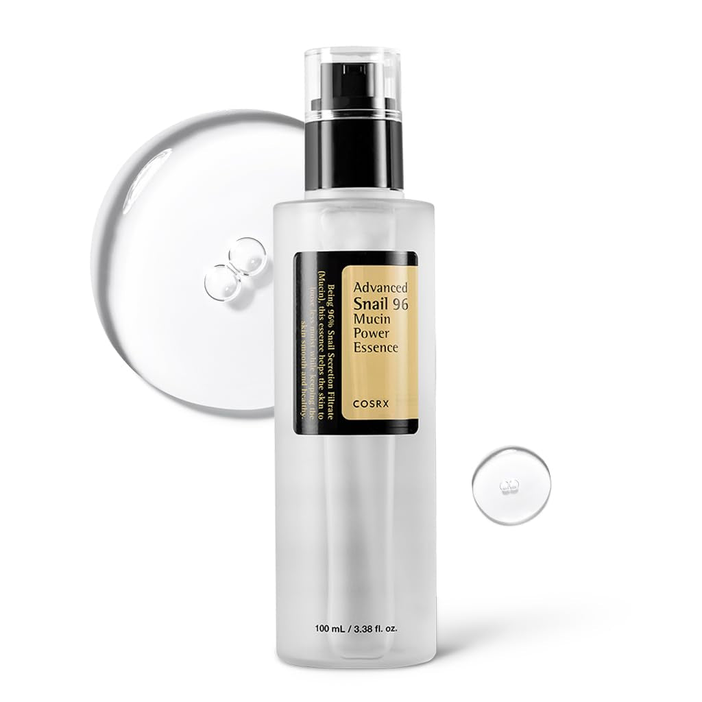 Snail Mucin 96% Power Face Serum 3.38 Fl Oz 100Ml, Hydrating Serum for Face, Self Care, Glow Skin under Makeup, Korean Skin Care, Korean Beauty