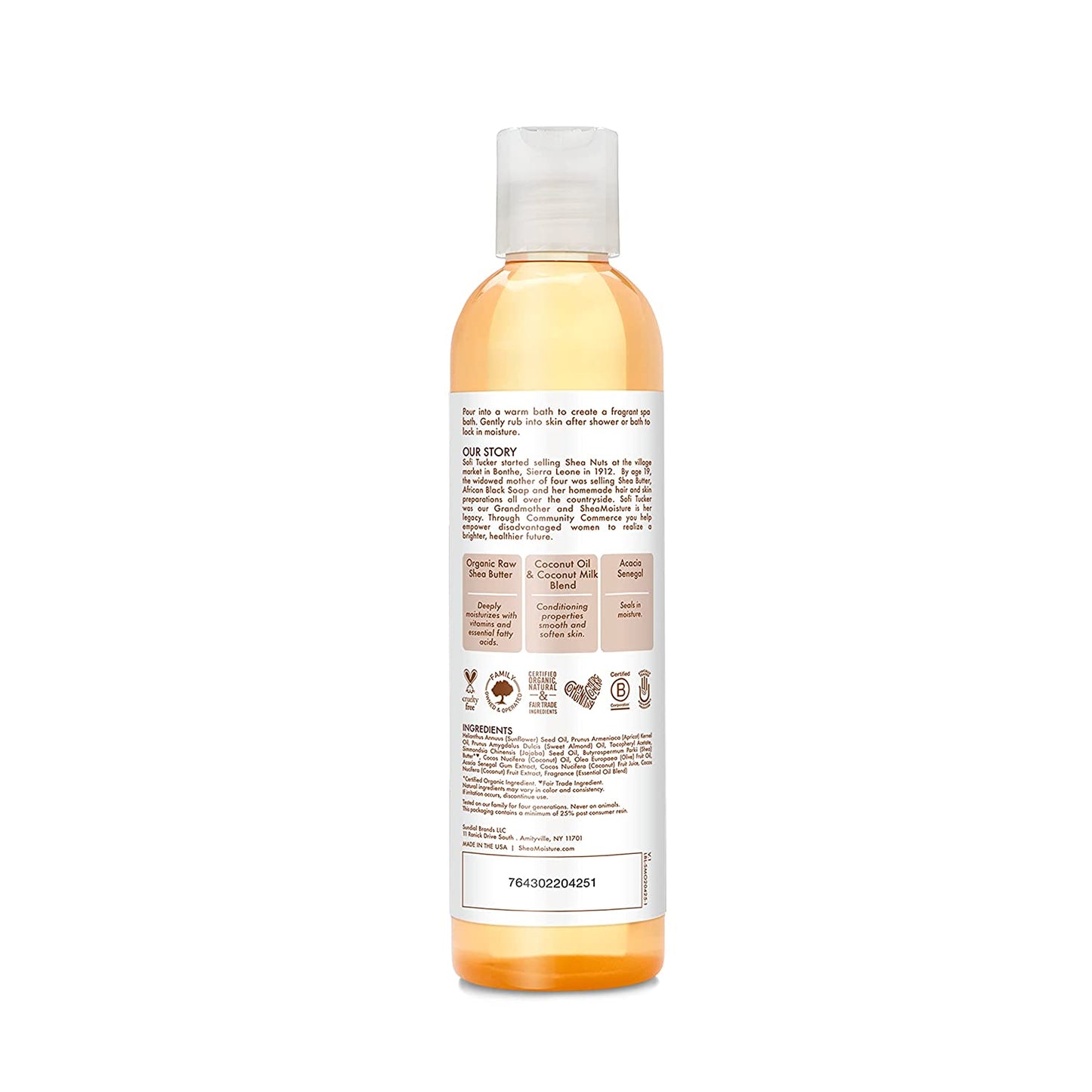 Sheamoisture Daily Hydration Body Oil Virgin Coconut Oil for Dry Skin Paraben Free 8 Oz