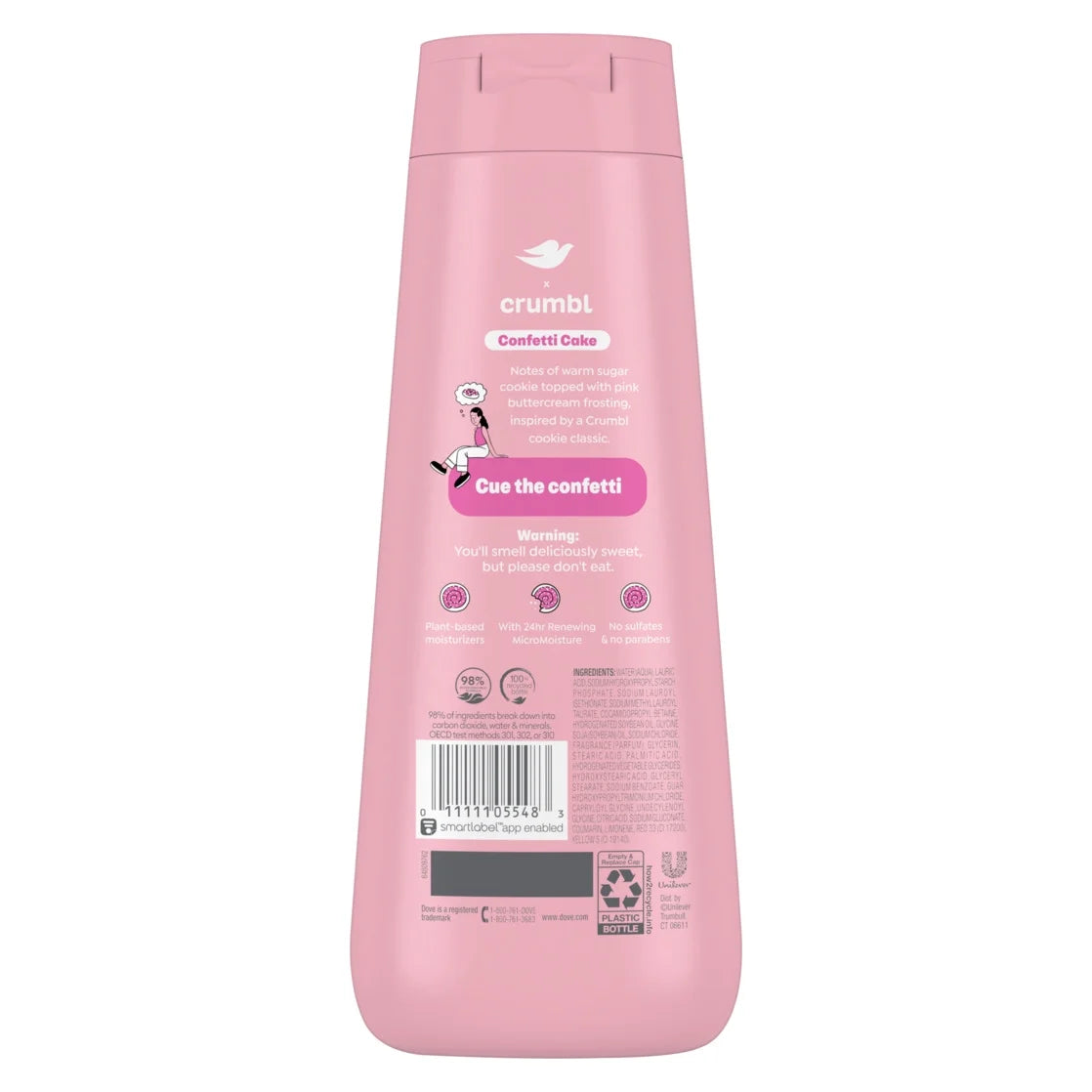 Crumbl Limited Edtion Body Wash Confetti Cake, 20 Fl Oz